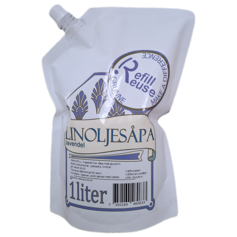Linoljesåpa Lavendel 1L Refill