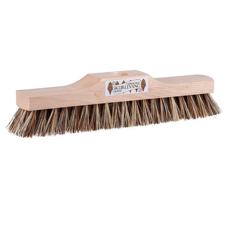 Skurlevang 30 cm i bok med träskaft 150 cm, hård borst